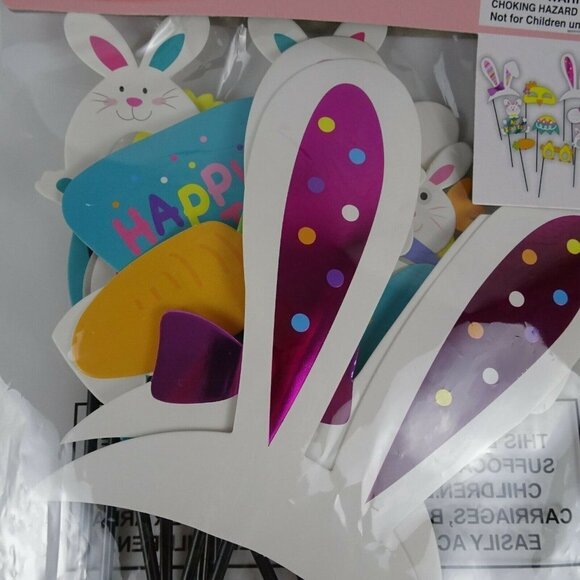 💰3/$25 New 12-PC Happy Easter Bunny Accessories Party Photo Booth Set - Picture 6 of 6